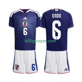 Billige Fotballdrakter Japan Wataru Endo 6 World Cup Barn Hjemmedraktsett 2026 Kortermet